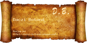 Daczi Botond névjegykártya